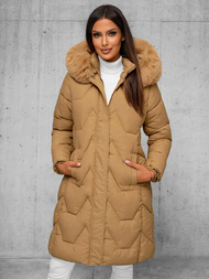 Smėlinis moteriška striukė OZONEE JS/16M9202/62Z