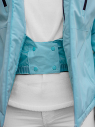 Šviesiai-mėlyna moteriška žieminė striukė OZONEE JS/HH012/41Z