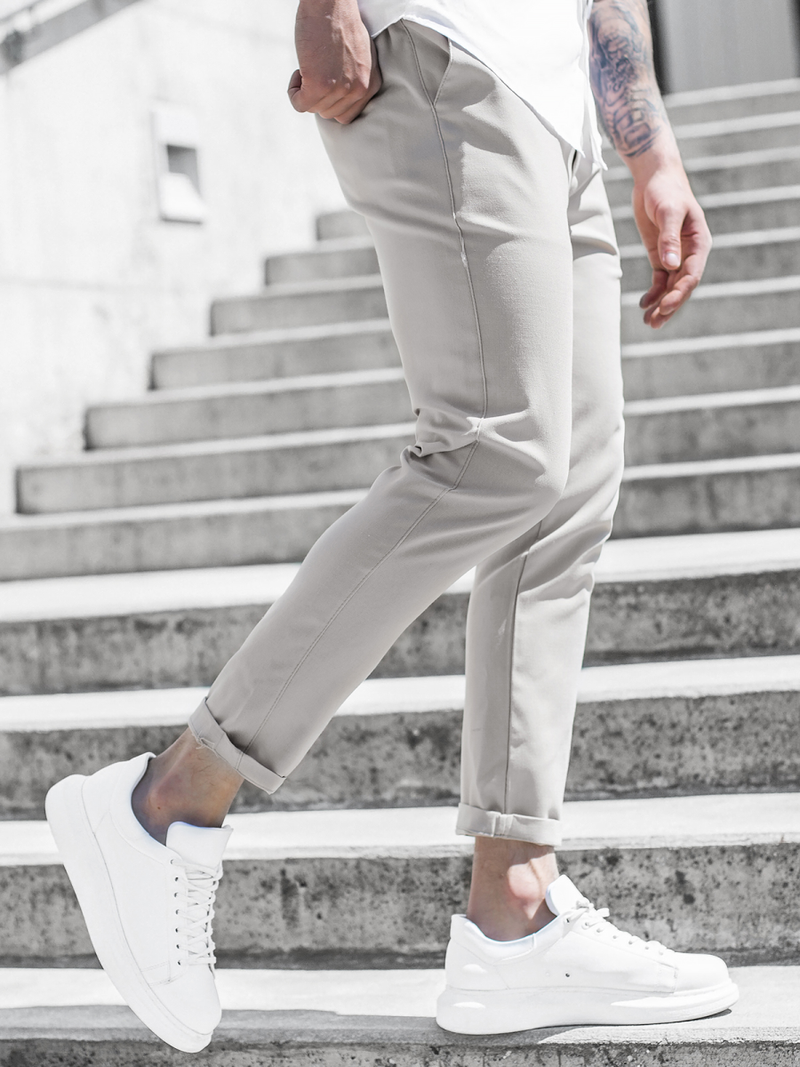 Smėlinės vyriškos chino kelnės OZONEE DJ/5574