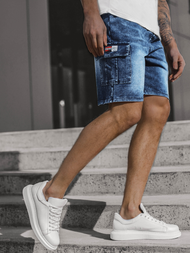 Mėlyni Vyriški džinso šortai OZONEE JS/KK1078