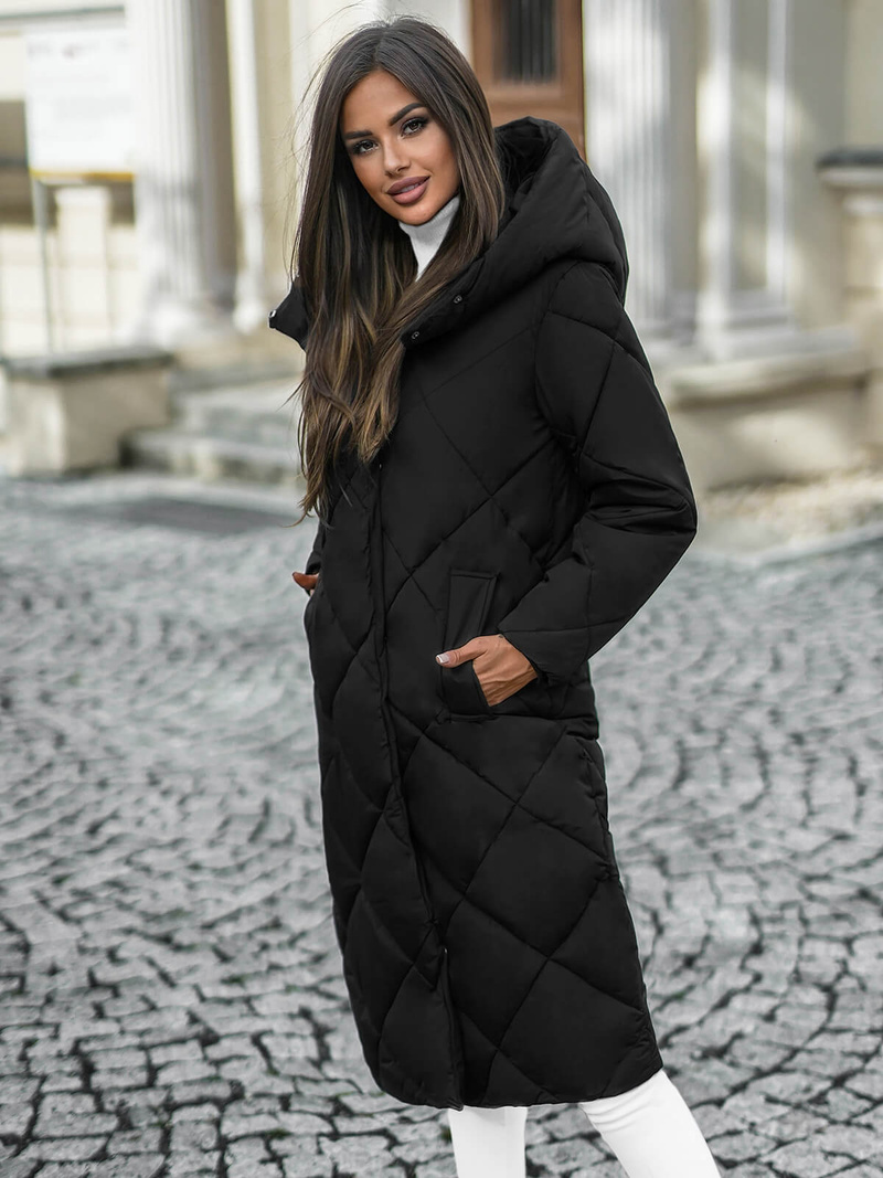 Juoda moteriška striukė OZONEE JS/5M3173/392Z