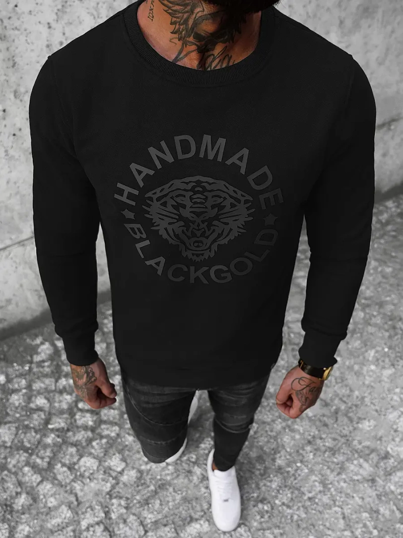 Juodas vyriškas džemperis OZONEE NB/MF2005