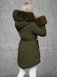 Žalia moteriška žieminė striukė OZONEE JS/16M9062/136Z