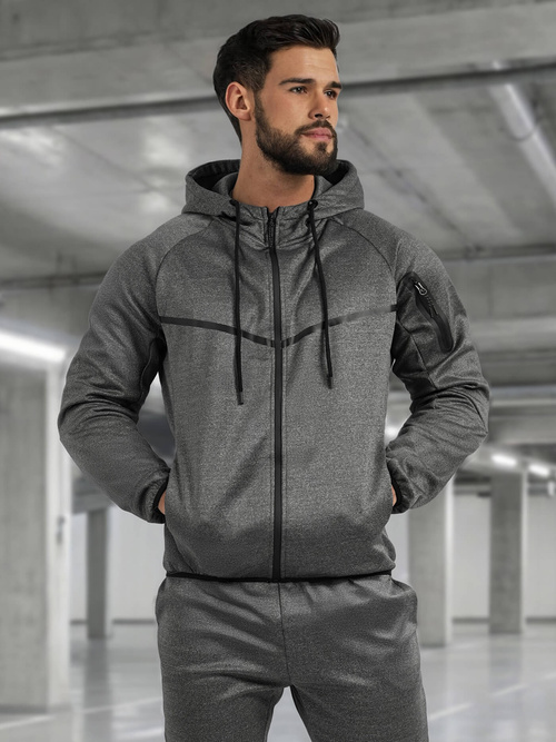 Grafitinis vyriškas sportinis kostiumas OZONEE JS/8C1966/5