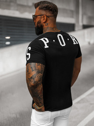 Juodi vyriški marškinėliai OZONEE O/8T1260/3