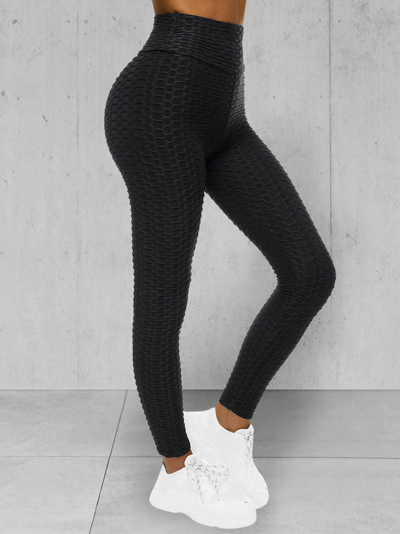 Juodas žalsva moteriškas sportinis dviejų dalių kostiumas OZONEE JS/YW88037/1