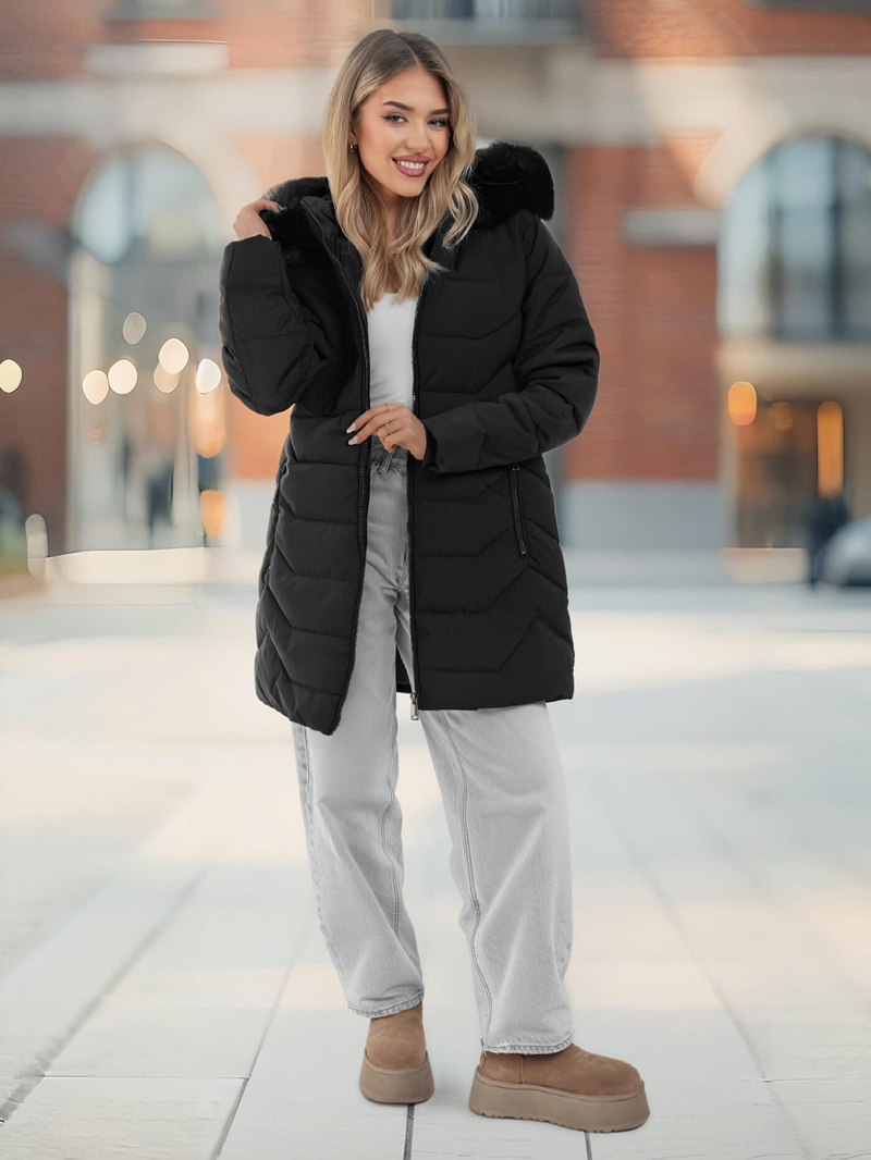 Juoda moteriška striukė OZONEE JS/16M9121/392Z