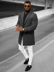 Grafitinis vyriškas paltas OZONEE JB/1047Z