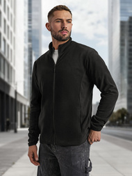 Juodas vyriškas džemperis su užtrauktuku OZONEE JS/HH016/3