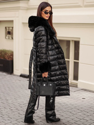 Juodi moteriška paltas OZONEE JS/5M3160/392Z