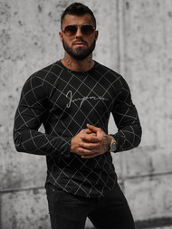 Juodas vyriškas džemperis OZONEE O/5919BZ