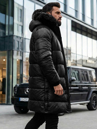 Juoda vyriška žieminė striukė OZONEE O/M800Z