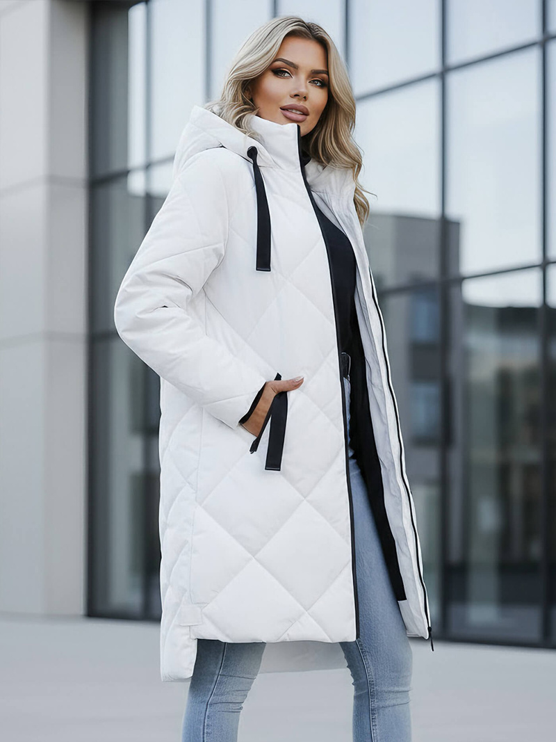 Baltas moteriška striukė OZONEE JS/5M3168/281Z