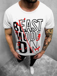 Balti vyriški marškinėliai OZONEE JS/KS1949Z