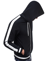 Granatinis vyriškas džemperis su gobtuvu OZONEE A/1009Z