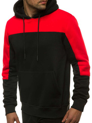 Juodas vyriškas džemperis su gobtuvu OZONEE JS/KS2168