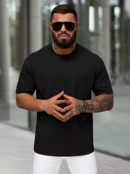 Juodi vyriški marškinėliai OZONEE JS/67T1298/3