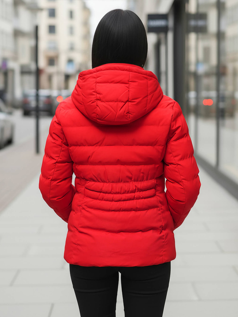 Raudona moteriška striukė OZONEE JS/M769/270