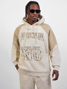 Smėlinis džemperis su gobtuvu OZONEE O/SWE23037Z