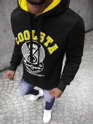 Juodi vyriškas džemperis su gobtuvu OZONEE JS/Y10036