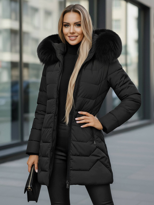 Juoda moteriška striukė OZONEE JS/16M9121/392Z