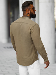 Tamiai-smėlinis mėlyna vyriški marškiniai OZONEE O/V112