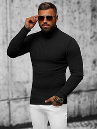 Juodas Vyriškas Megztinis OZONEE L/1596Z