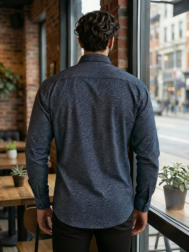 Granatinė vyriški marškiniai OZONEE V/V186Z