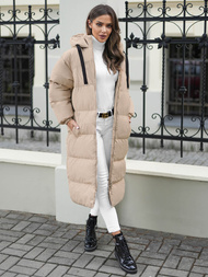 Smėlinis moteriška striukė OZONEE JS/5M3163/62Z