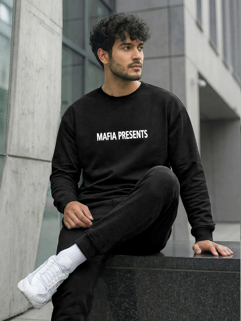 Juodas vyriškas džemperis OZONEE JS/65B3919/3Z