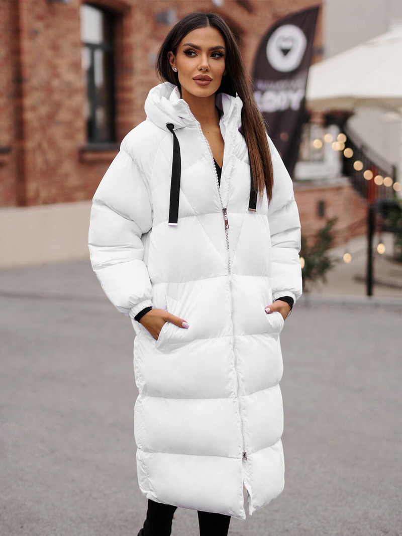 Baltas moteriška striukė OZONEE JS/5M3163/281Z