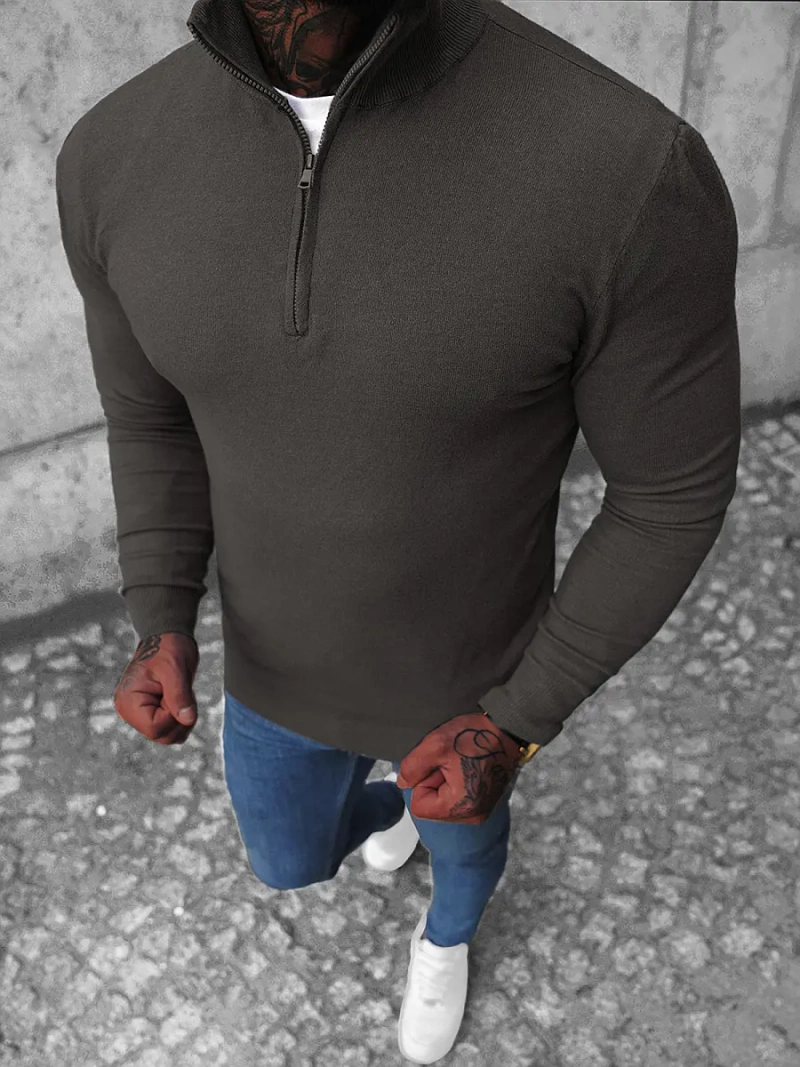 Grafitinis vyriškas megztinis OZONEE NB/MM6007/3