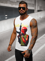 Balti vyriški berankoviai marškinėliai OZONEE O/T107/1