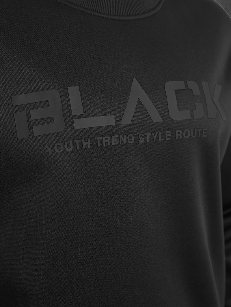 Juodas vyriškas džemperis OZONEE JS/8B1992/3