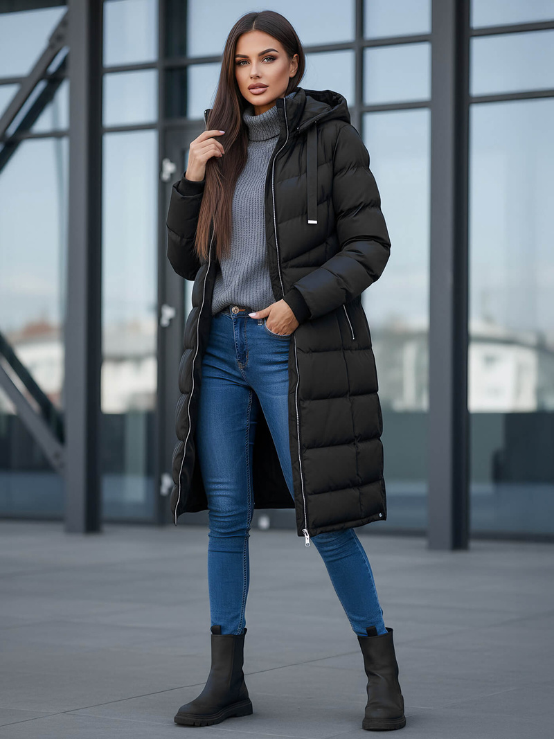 Juoda moteriška striukė OZONEE JS/M736/392Z