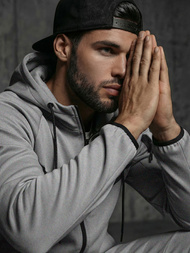 Pilkas vyriškas sportinis kostiumas OZONEE JS/8C1966/2