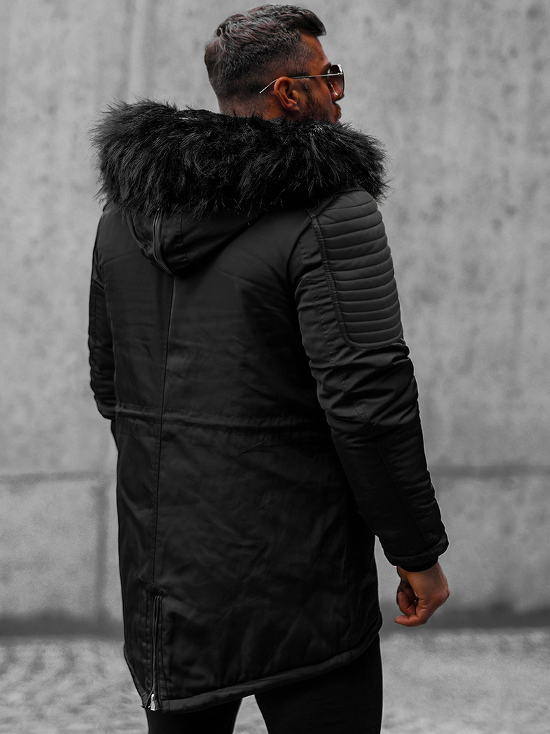 Juoda vyriška žieminė striukė OZONEE O/88853