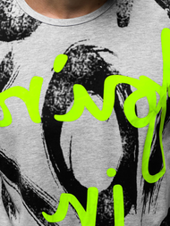 Pilki vyriški marškinėliai OZONEE JS/KS1985Z