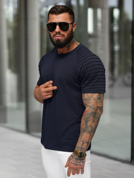 Tamsiai mėlyni vyriški marškinėliai OZONEE JS/8T88/25Z