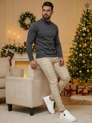 Smėlinės vyriškos chino kelnės OZONEE DJ/5522Z