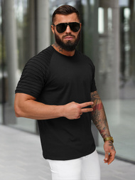 Juodi vyriški marškinėliai OZONEE JS/8T88/3Z