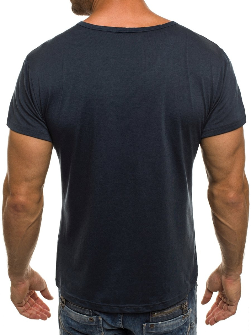 J.STYLE 712007 Tamsiai mėlyni vyriški marškinėliai