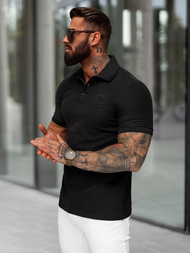 Juodi vyriški polo marškinėliai OZONEE NB/MT3142