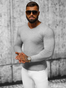 Pilkas vyriškas megztinis OZONEE NB/MMB601/2Z