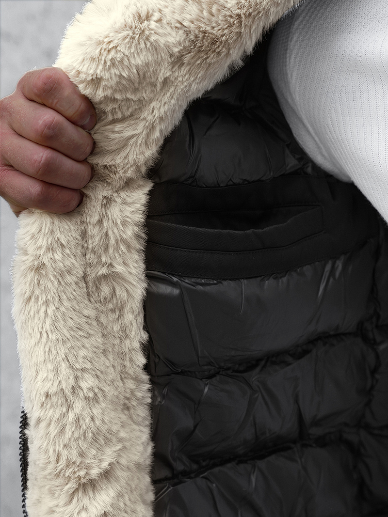 Juoda vyriška žieminė striukė OZONEE JS/22M51/392