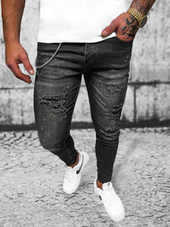 Juodi vyriški džinsai OZONEE O/MB465