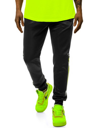 Juodi-Žalios vyriškos sportinės kelnės OZONEE JS/AM120