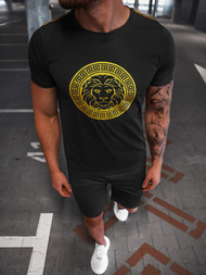 Juodai-aukso vyriškas sportinis kostiumas OZONEE O/HM788