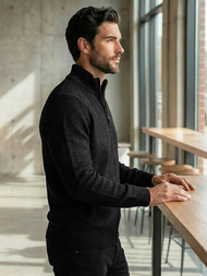 Tamsiai vyriškas megztinis OZONEE JS/59B3611/3