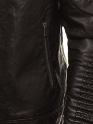 Tamsiai-ruda vyriška odinė striukė OZONEE YD/BF5920107